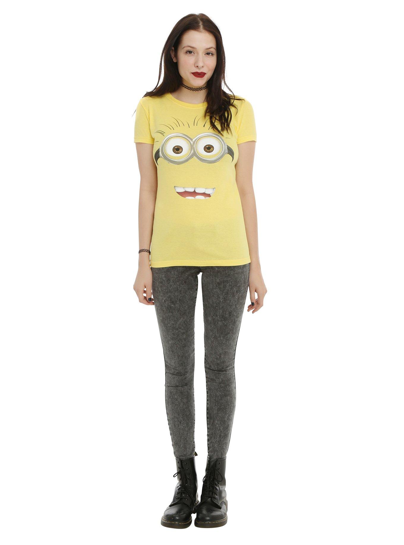 Despicable Me Minion Face Girls T-Shirt, , alternate