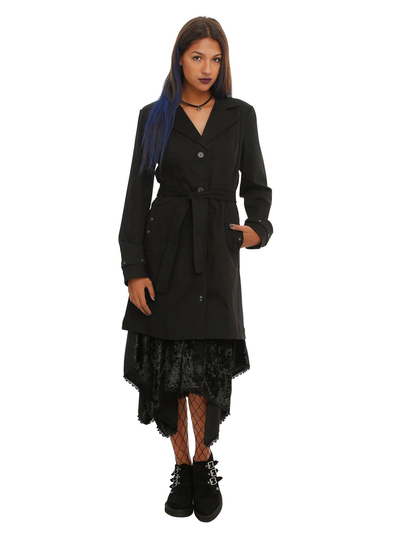 Royal Bones By Tripp Grommet Lace-Up Trench Coat, , alternate