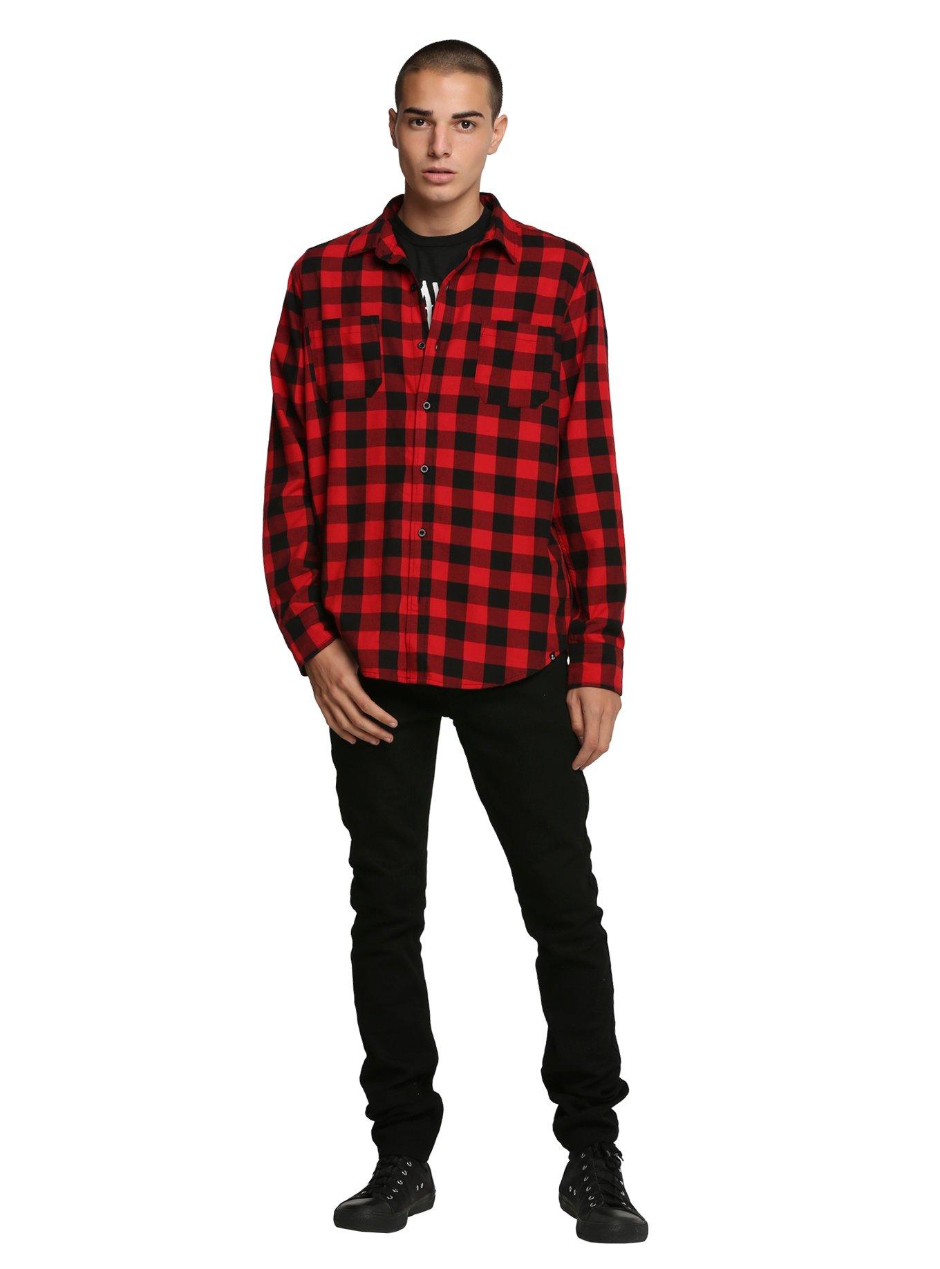 XXX RUDE Red & Black Buffalo Check Woven, , alternate