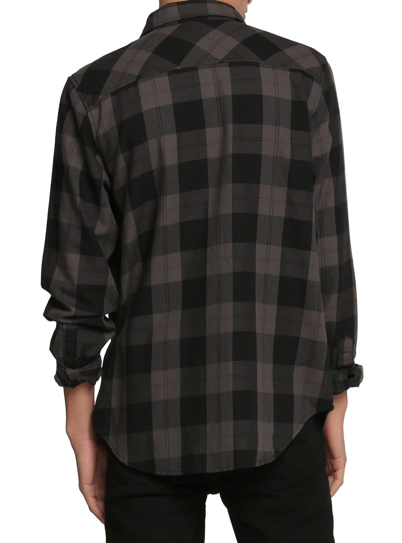 RUDE Black & Grey Plaid Woven, BLACK, alternate