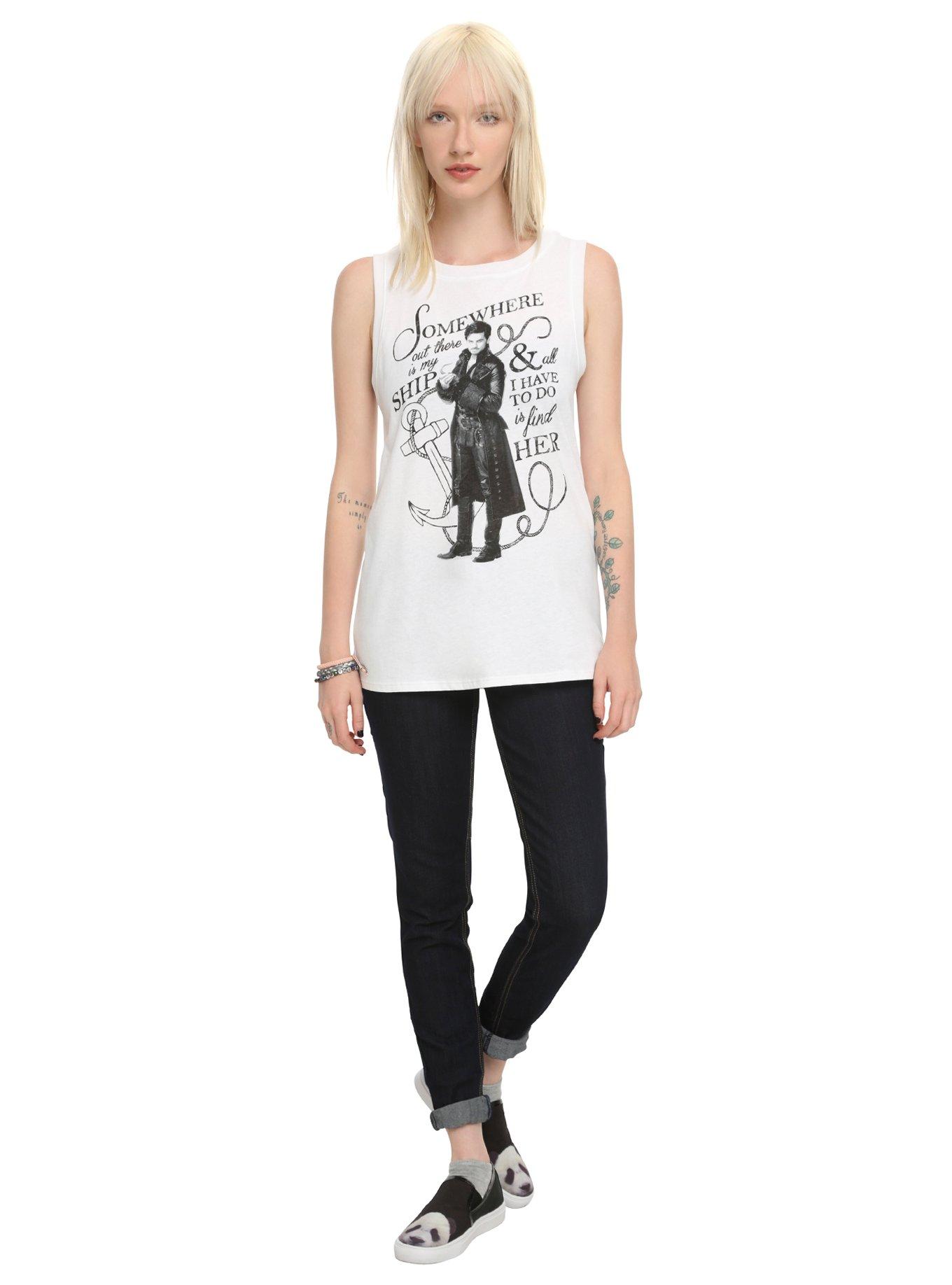 Once Upon A Time Hook Quote Girls Muscle Top, , alternate