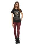 Five Finger Death Punch Rivet Skull Girls T-Shirt, BLACK, alternate