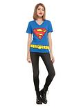 DC Comics Superman Costume V-Neck Girls T-Shirt, , alternate