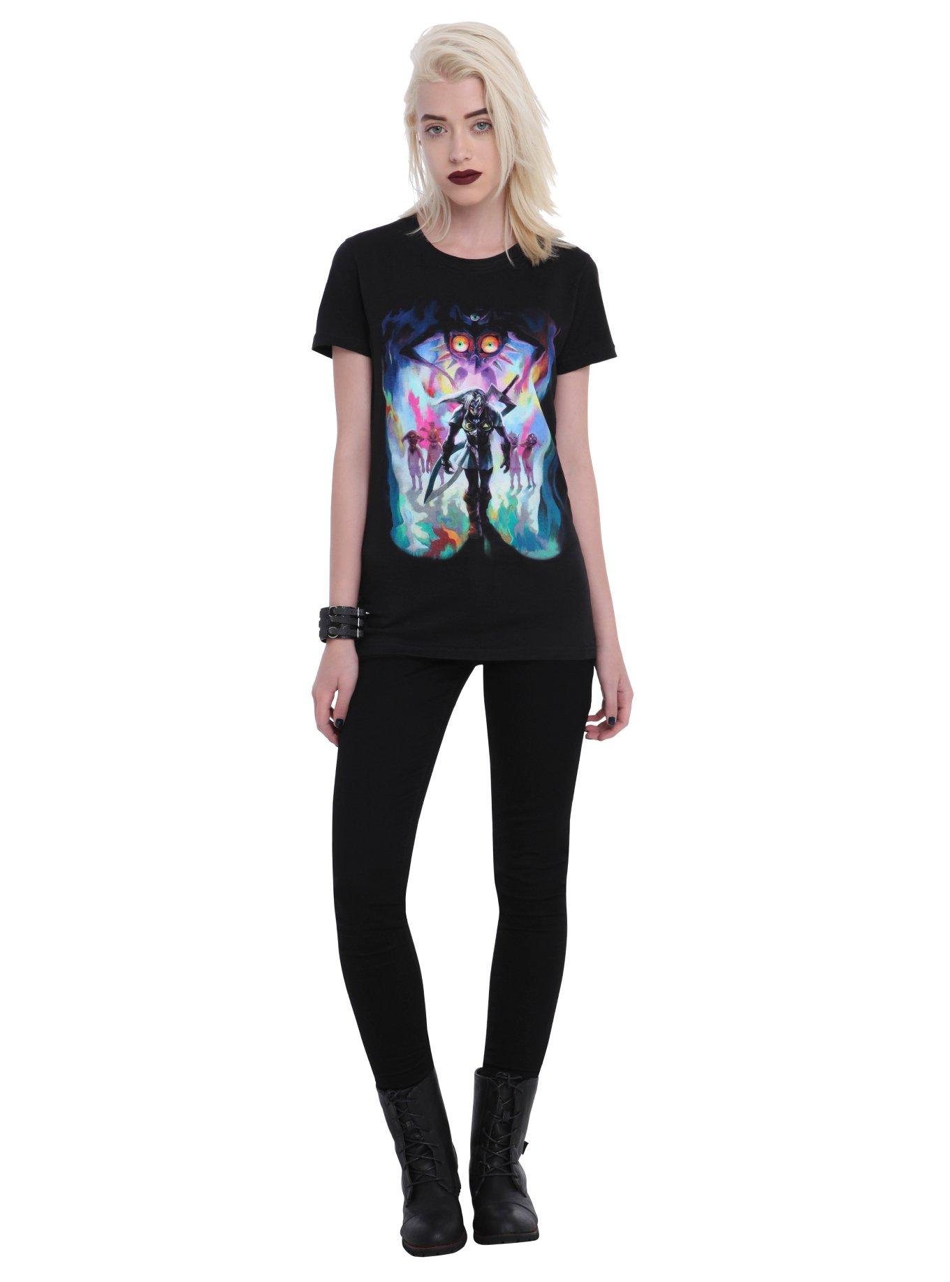 The Legend Of Zelda: Majora's Mask 3D Fierce Diety Girls T-Shirt, BLACK, alternate
