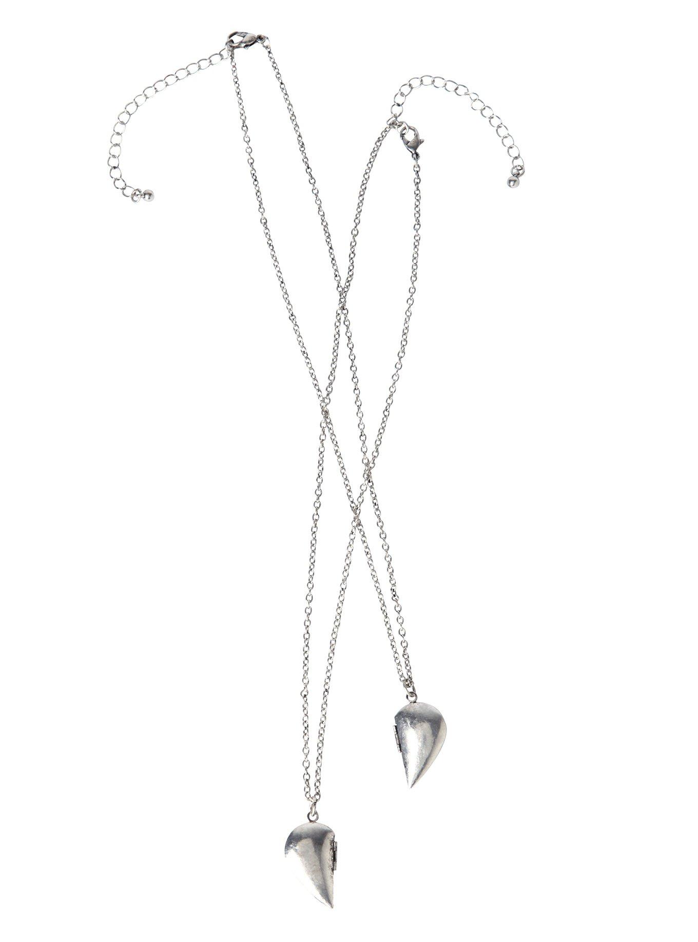 LOVEsick Heart Locket Best Friend Necklace Set, , alternate