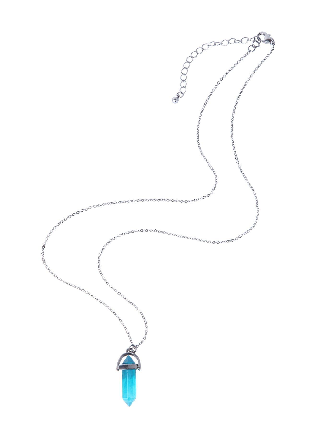 LOVEsick Teal Crystal Necklace, , alternate