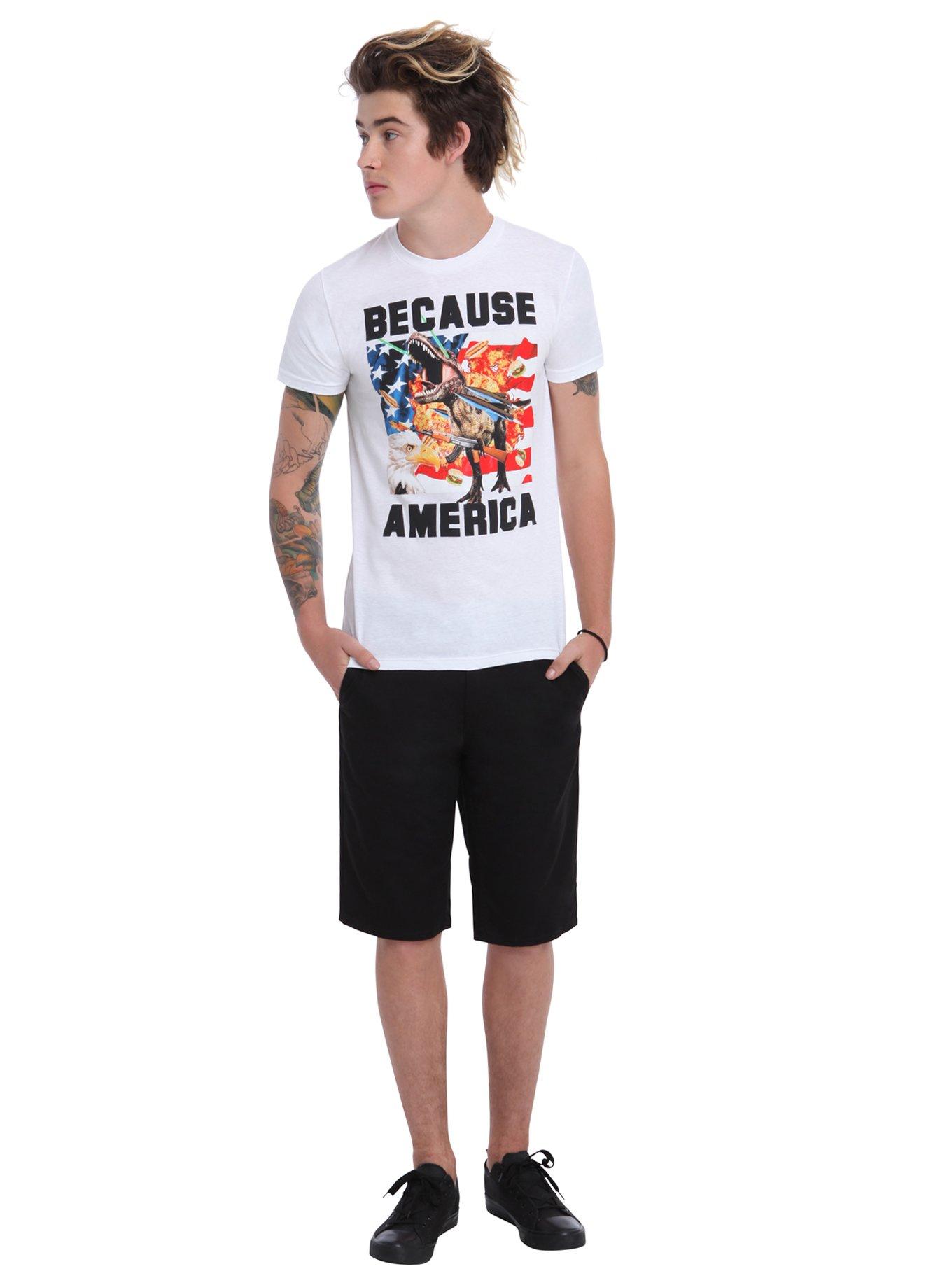 Because America Dinosaur T-Shirt, , alternate