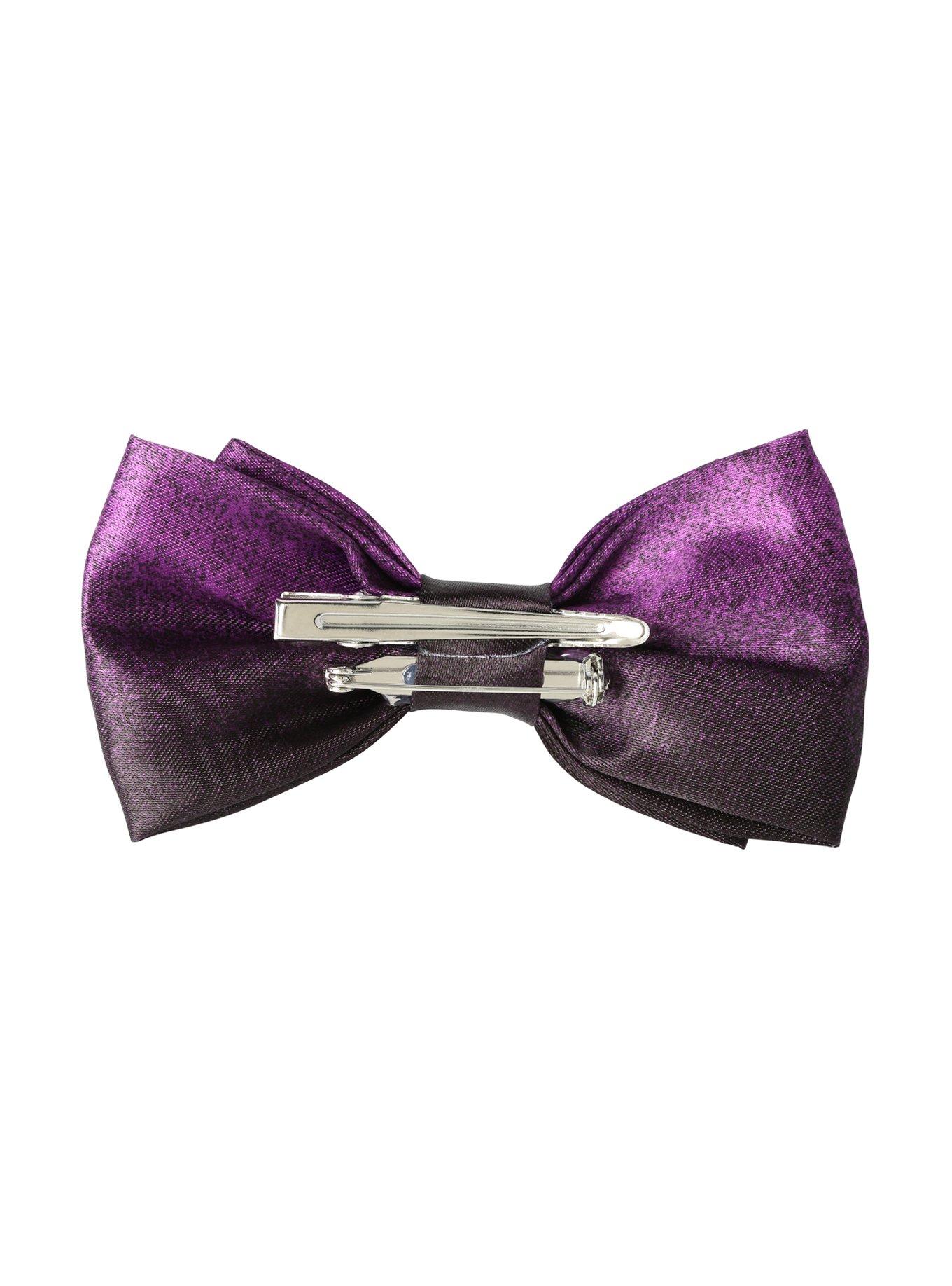 Purple & Black Spray Ombre Hair Bow, , alternate