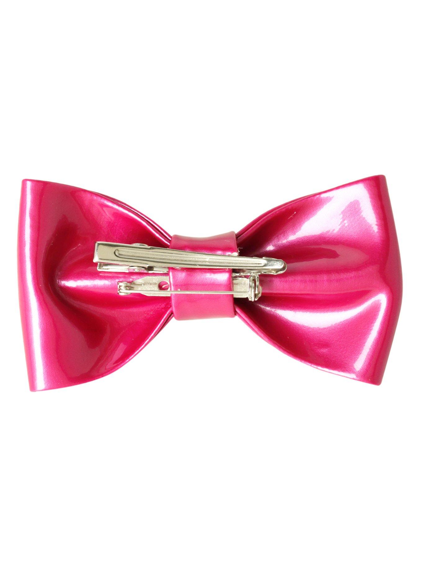 Pink Diner Vinyl Hair Bow, , alternate