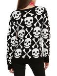 Skull & Crossbones Cardigan, BLACK, alternate