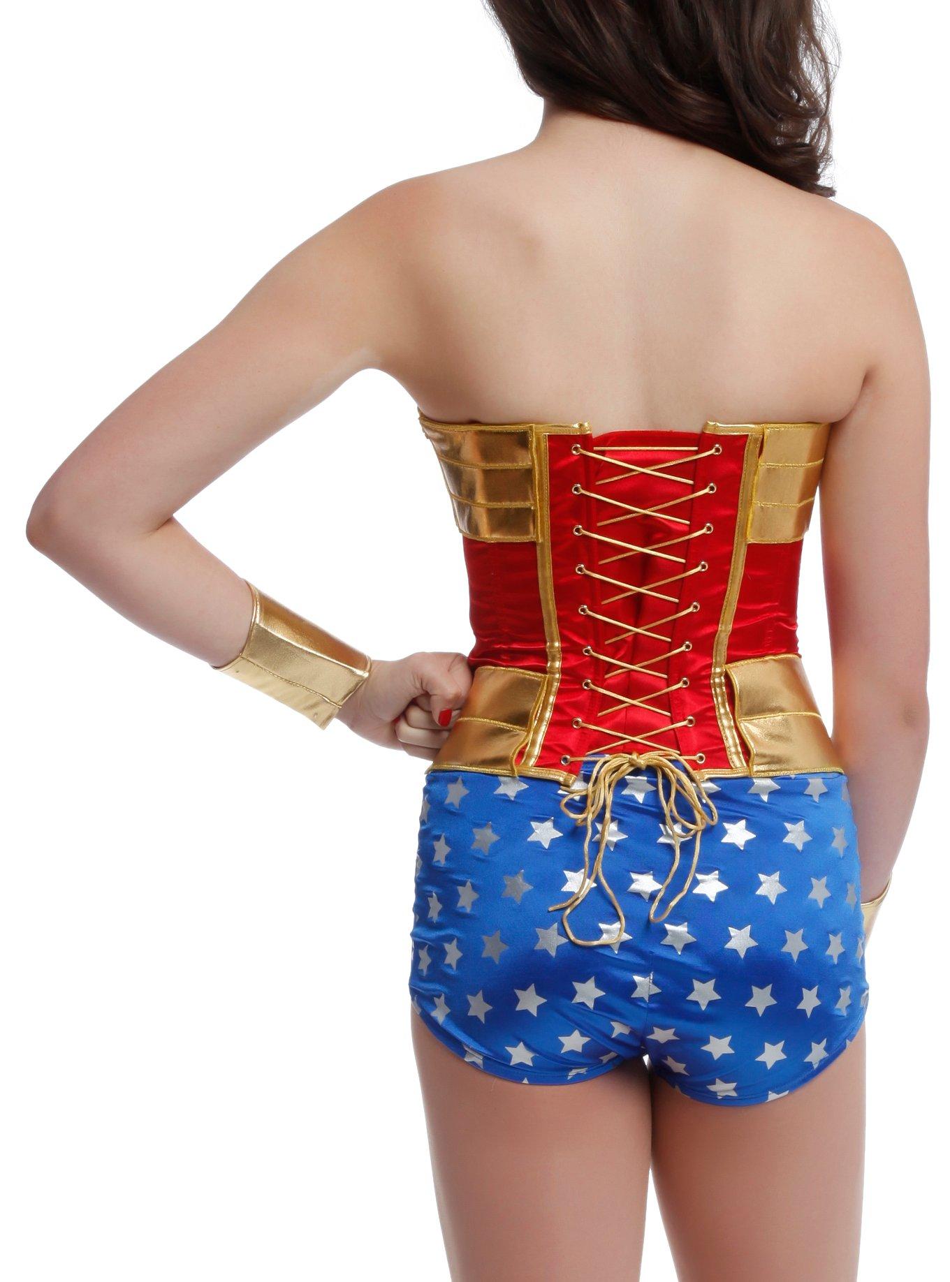 DC Comics Wonder Woman Lace-Up Corset, , alternate