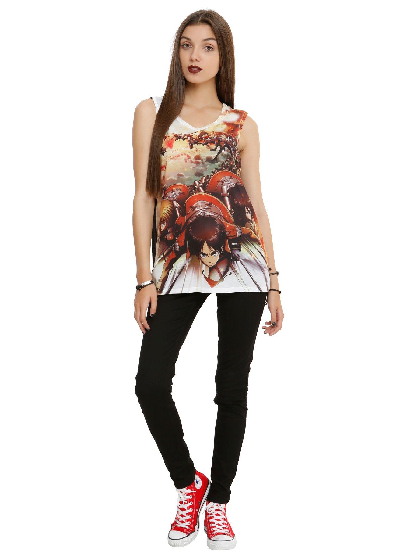 Attack On Titan Trio Girls Muscle Top, , alternate