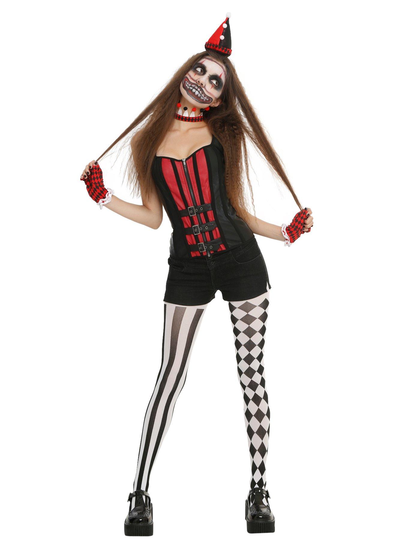 Red & Black Buckle Corset, BLACK, alternate