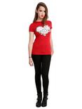 Skull Lovers Heart Girls T-Shirt, , alternate
