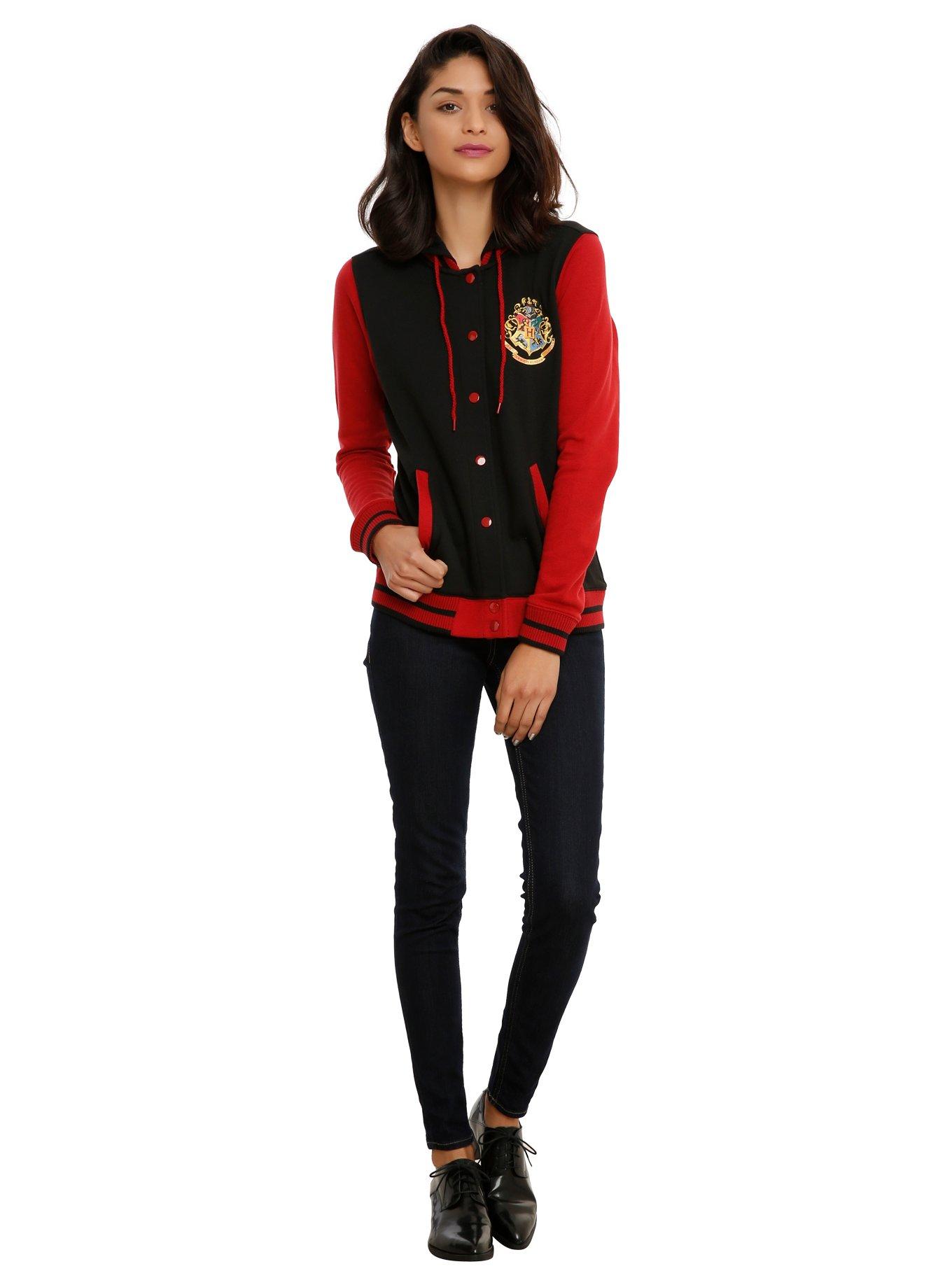 Harry Potter Hogwarts Crest Girls Varsity Jacket, , alternate