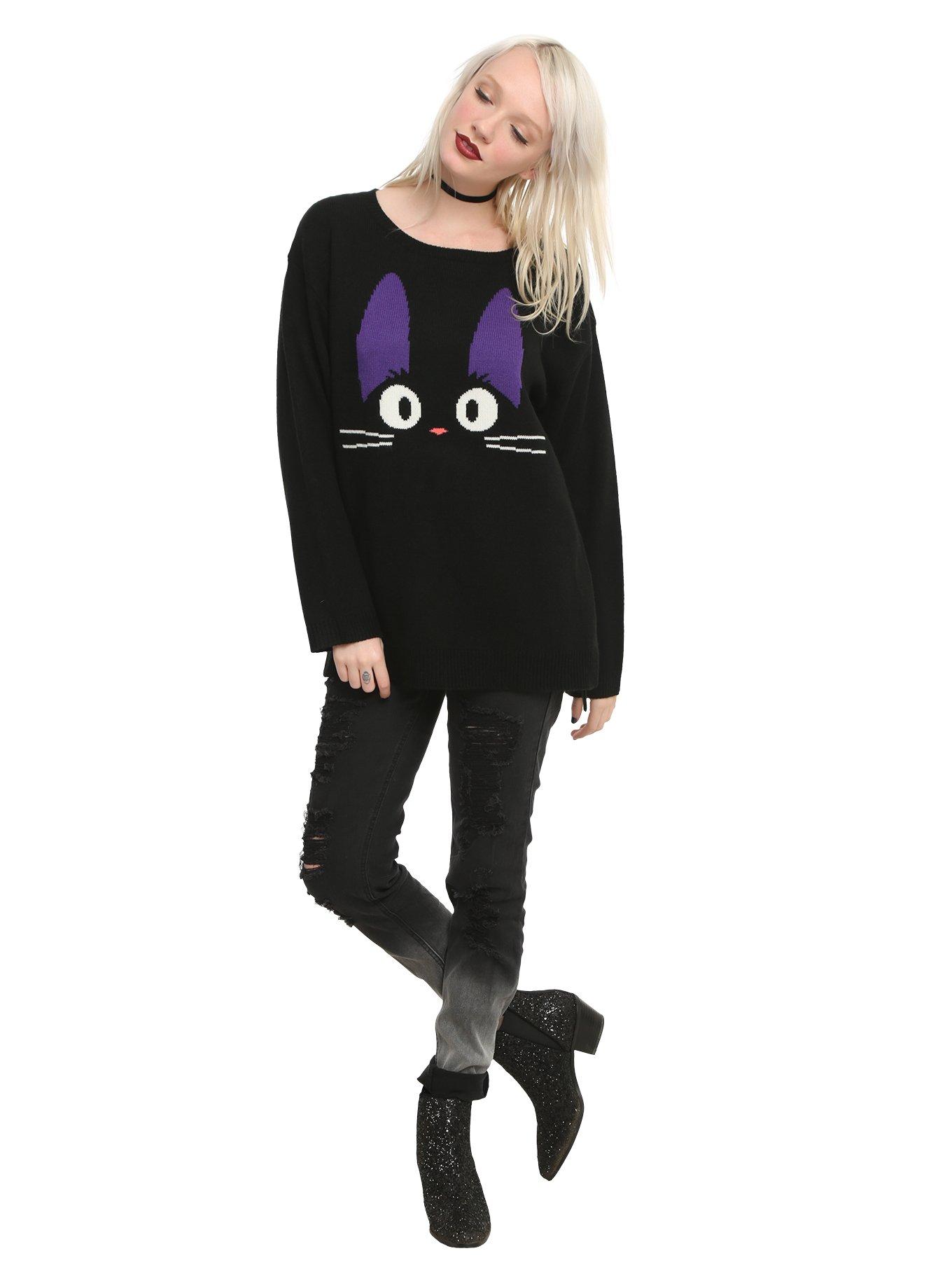 Her Universe Studio Ghibli Kiki's Delivery Service Jiji Girls Sweater, , alternate