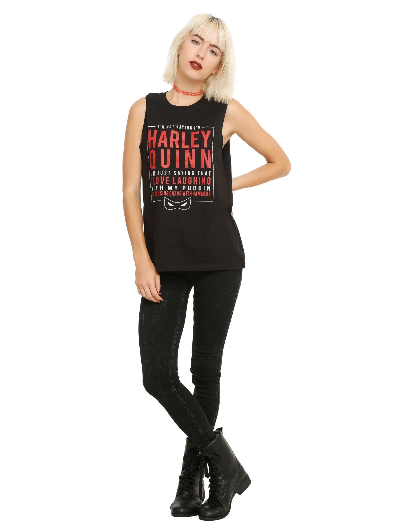 DC Comics I'm Not Saying I'm Harley Quinn Girls Muscle Top, , alternate