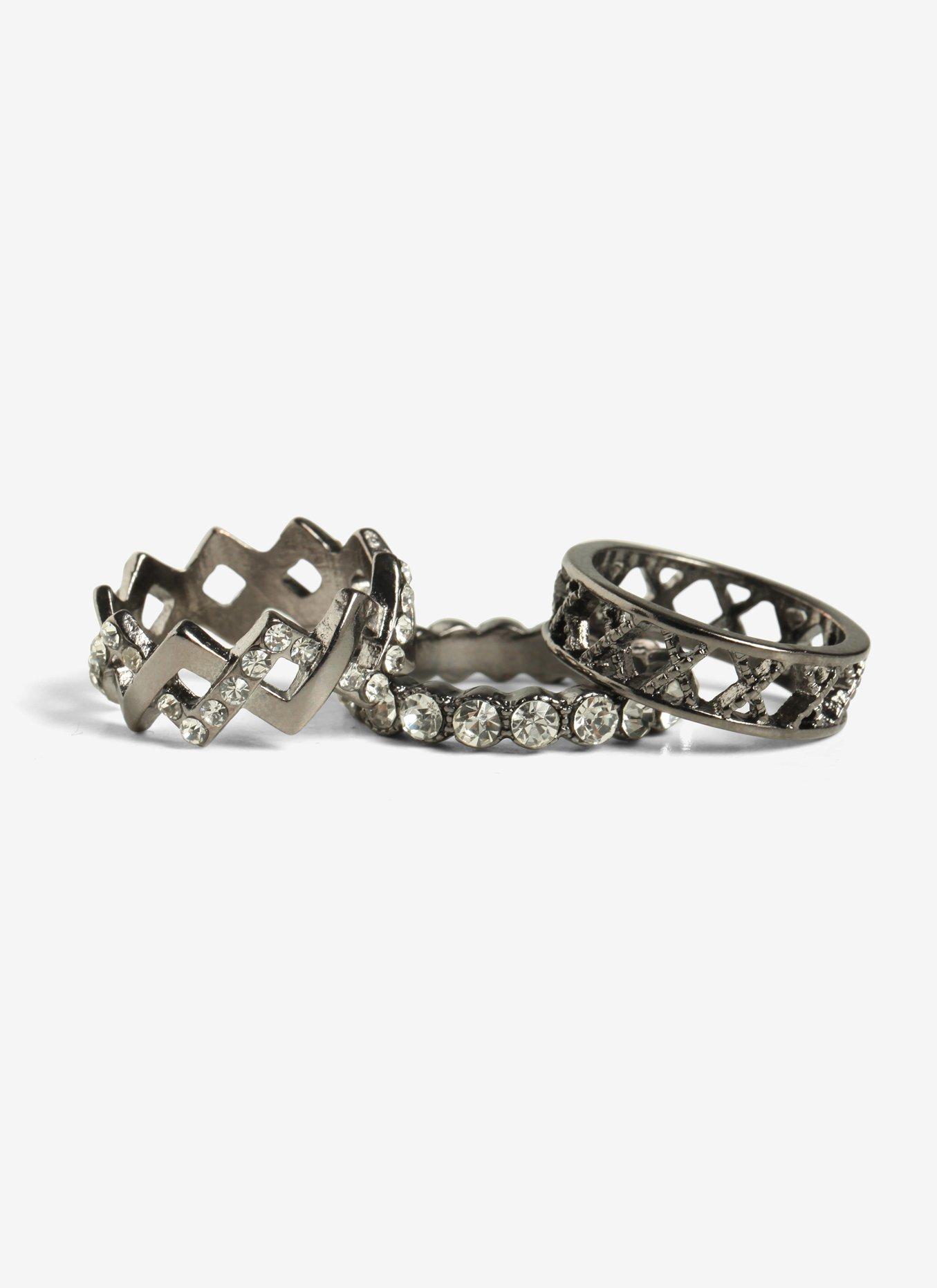 Gemstone Stackable Rings, , alternate