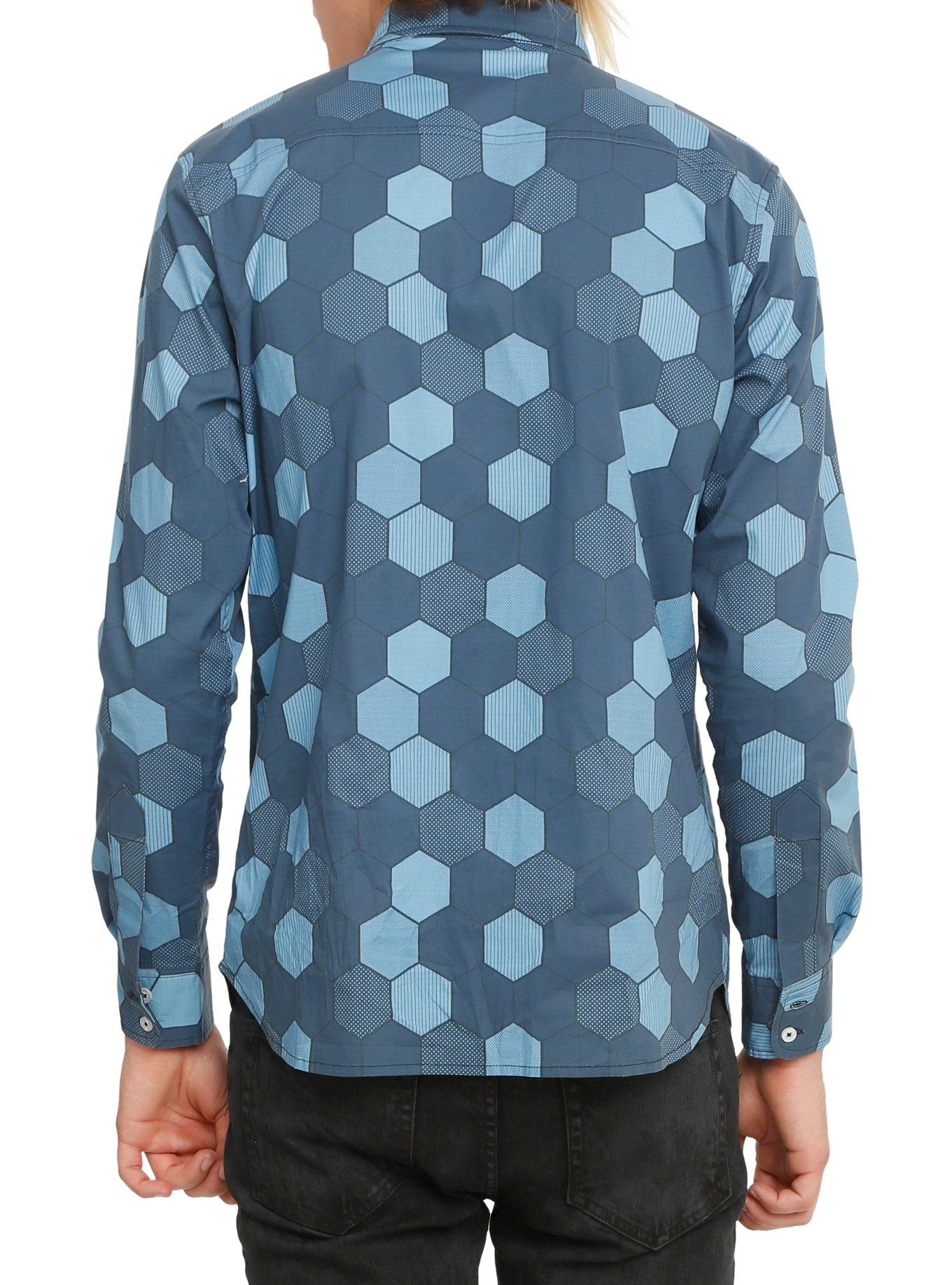 XXX RUDE Blue Printed Woven, , alternate