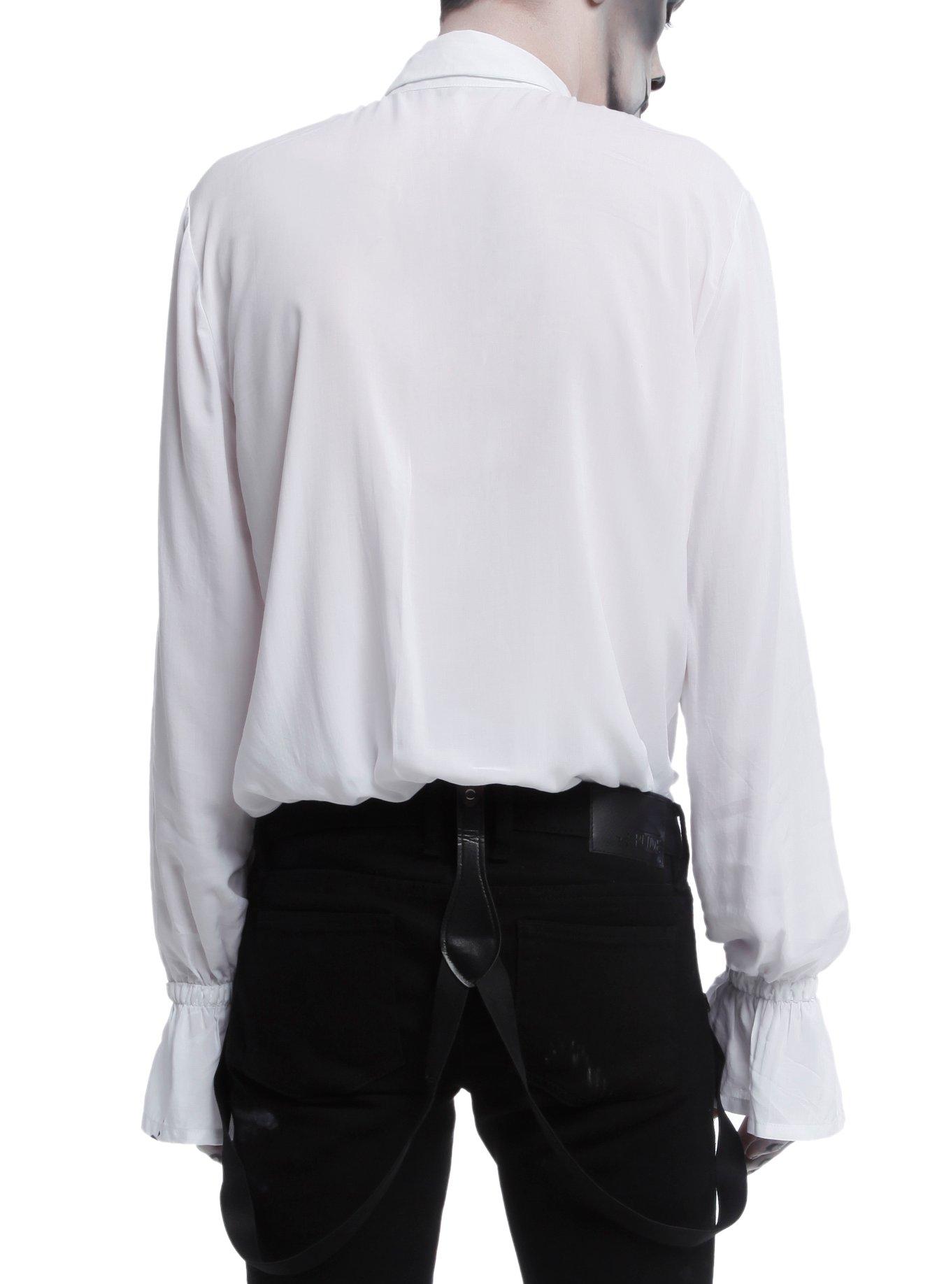 White Ruffle Shirt, , alternate