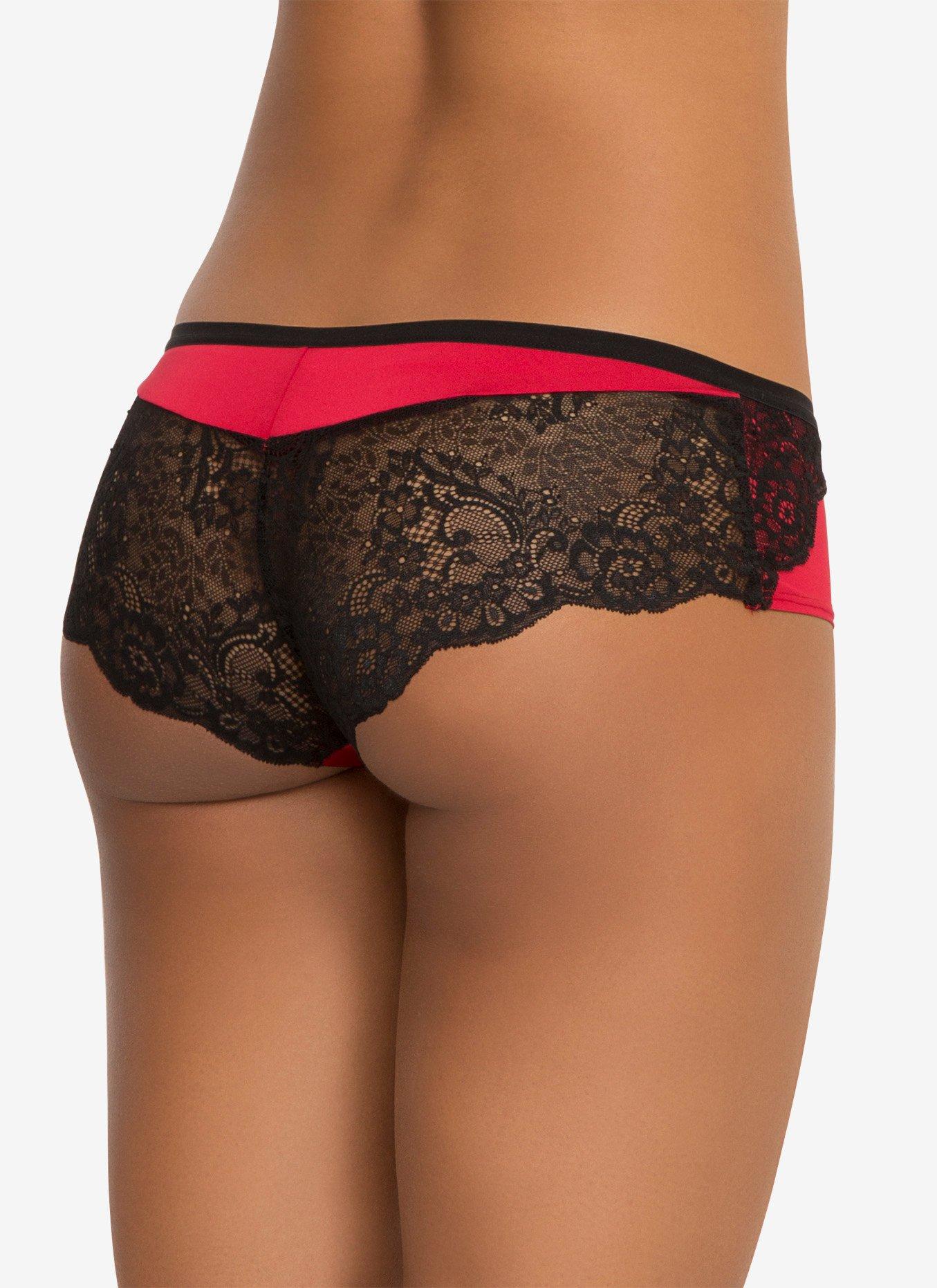 Microfiber & Lace Cheekster Panty, , alternate