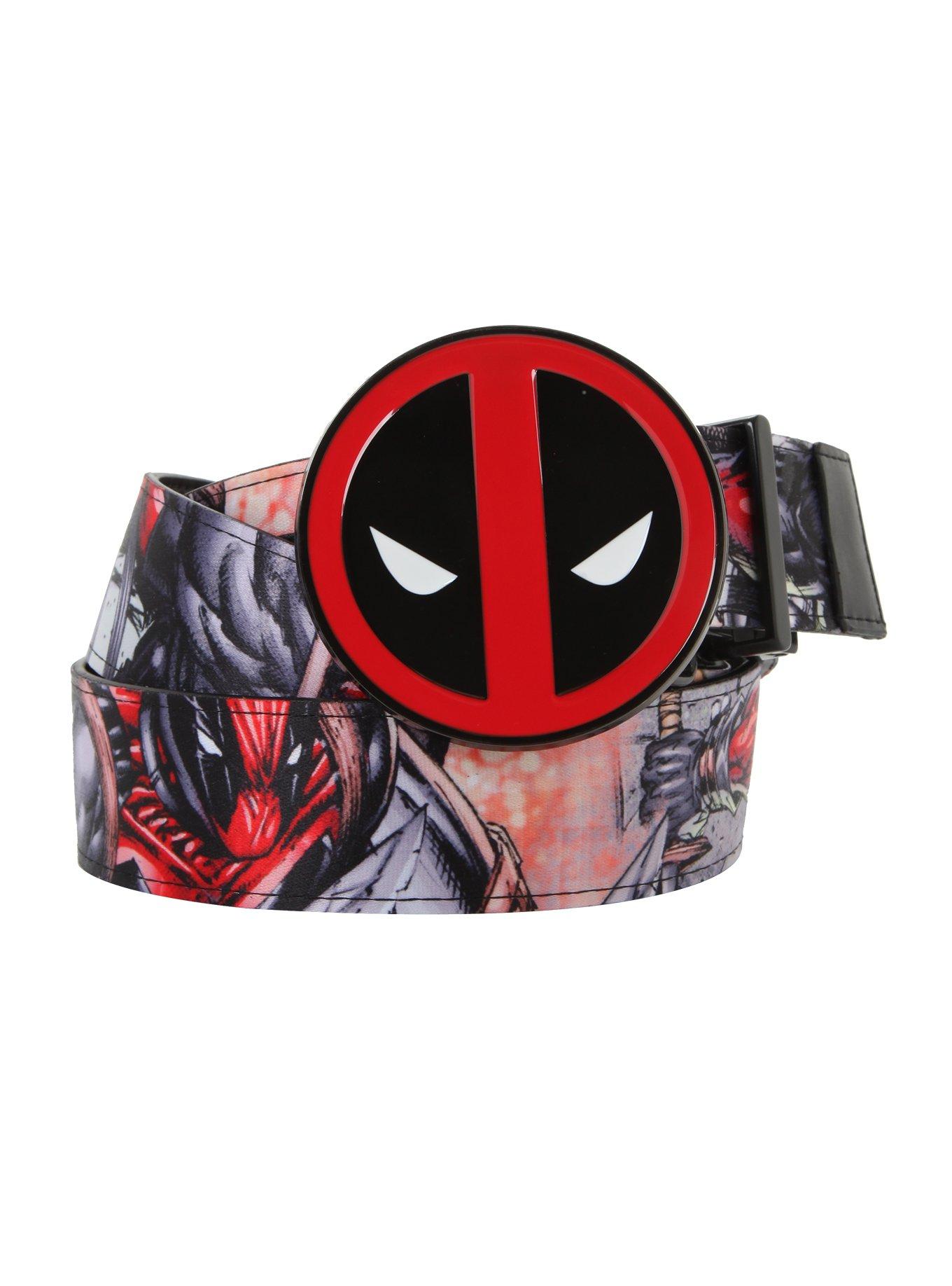 Marvel Deadpool Logo Reversible Belt & Buckle, , alternate