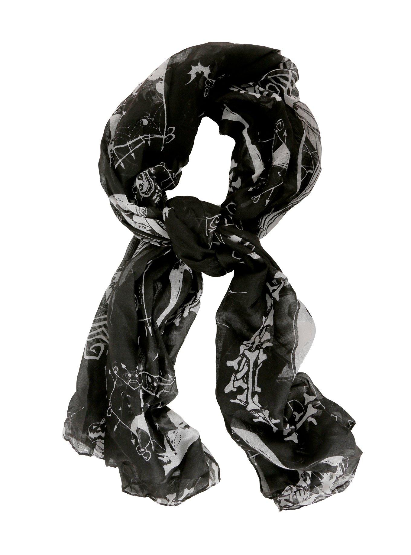 The Nightmare Before Christmas Cameos Oblong Scarf, , alternate