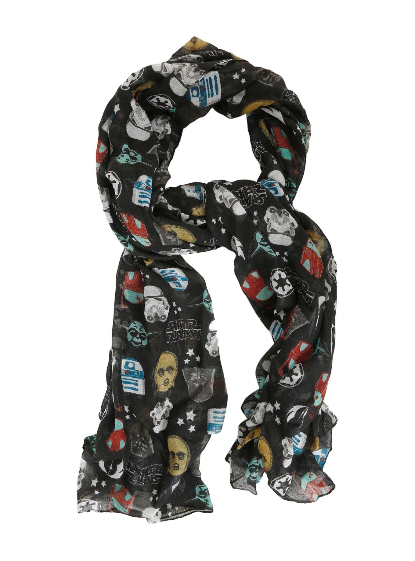 Loungefly Star Wars Icons Print Oblong Scarf, , alternate