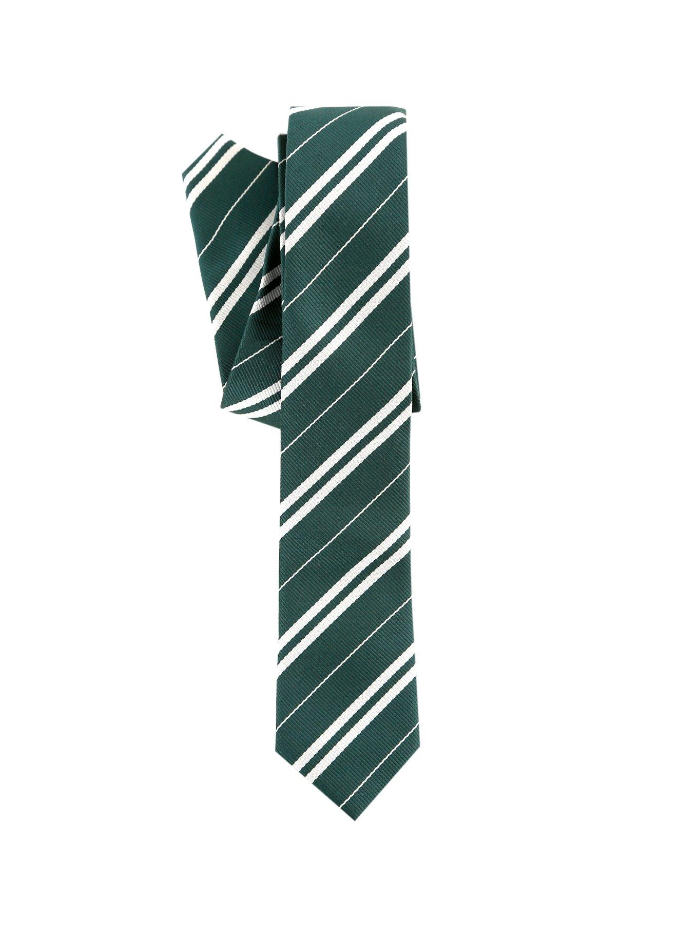 Green & Grey Striped Skinny Tie, , alternate