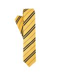 Golden Yellow & Black Striped Skinny Tie, , alternate