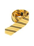 Golden Yellow & Black Striped Skinny Tie, , alternate