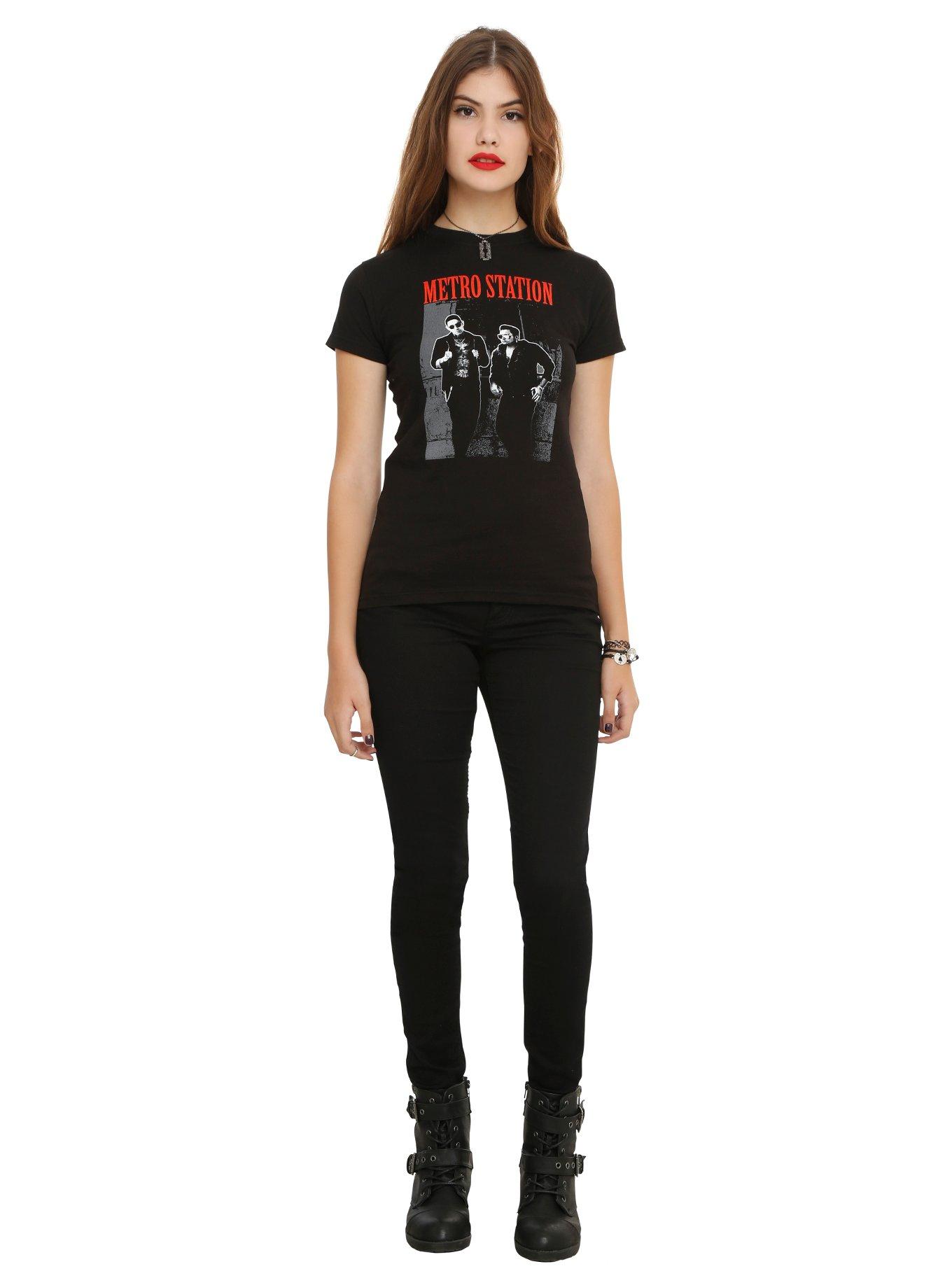 Metro Station Duo Girls T-Shirt, BLACK, alternate