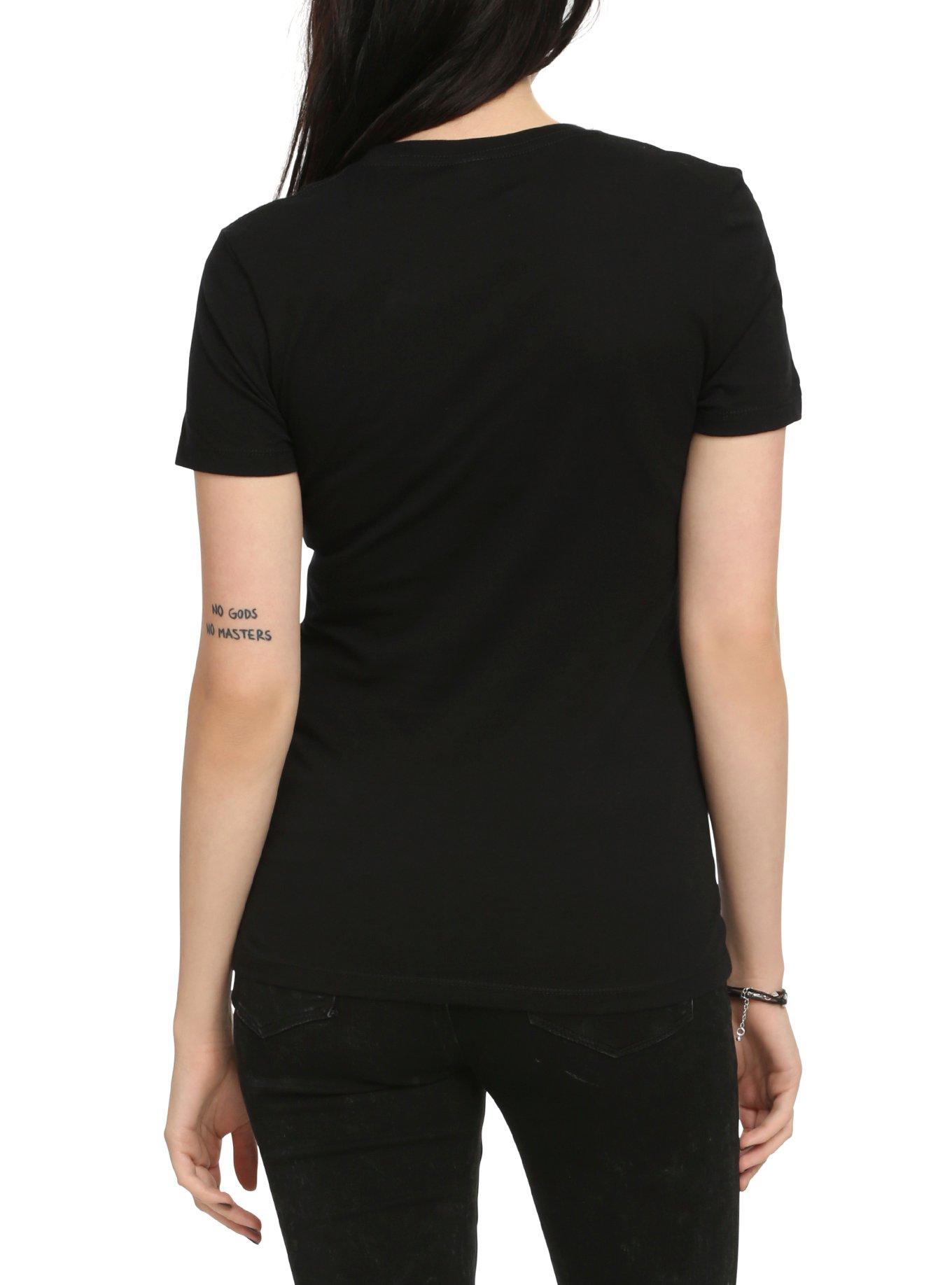 Circa Survive Flowers Logo Girls T-Shirt, BLACK, alternate