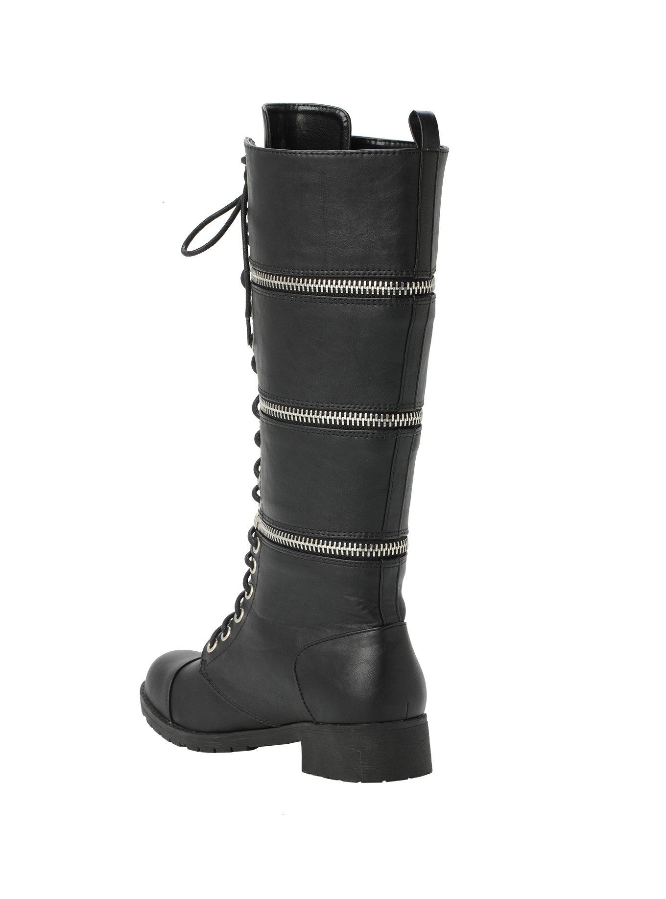 Black Zip-Off Boots, BLACK, alternate