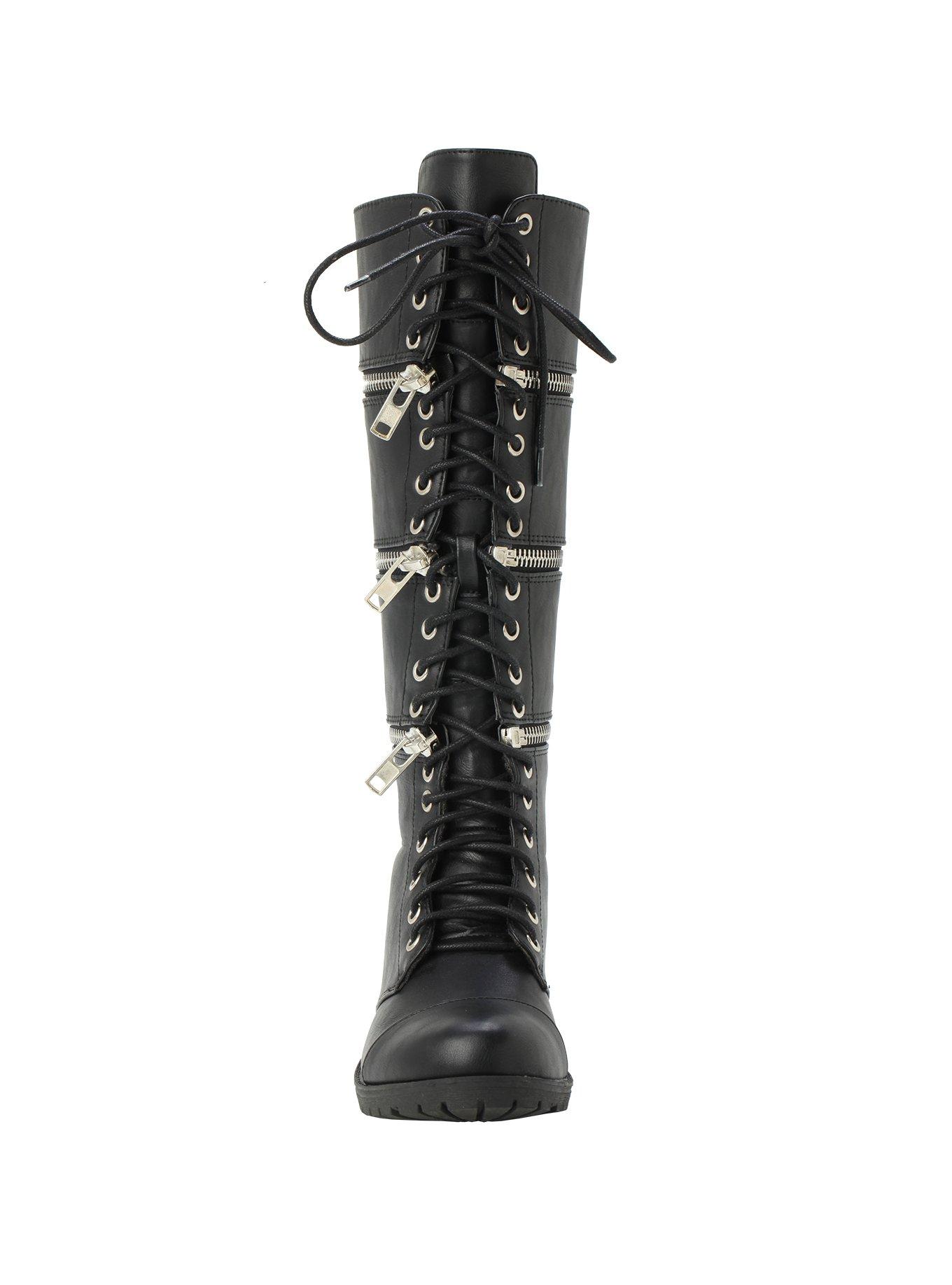 Black Zip-Off Boots, BLACK, alternate