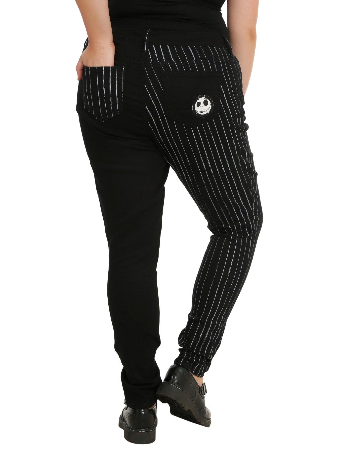 The Nightmare Before Christmas Jack Head Back Patch Pants Plus Size, , alternate