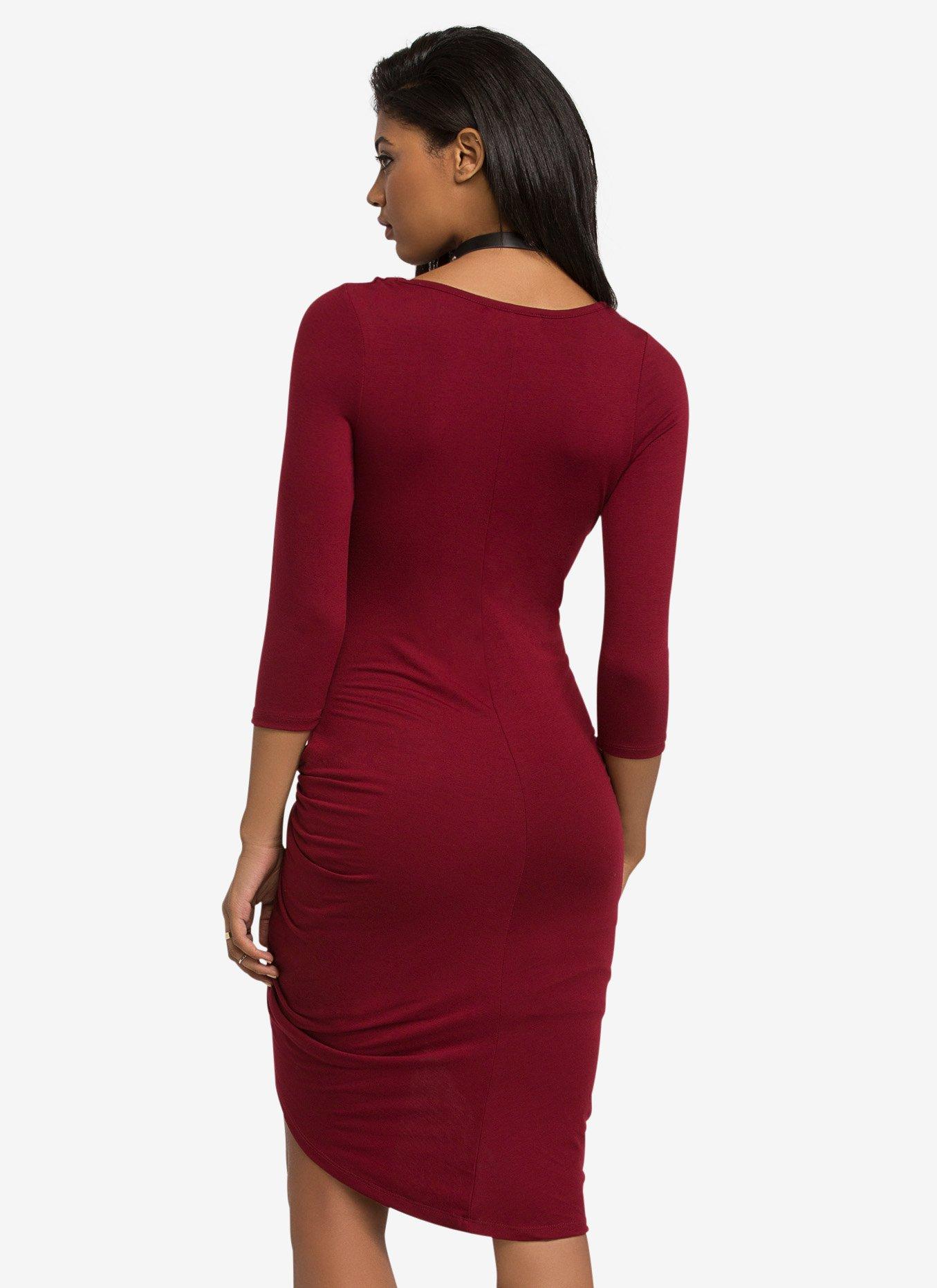 Twist Knot Midi Dress, , alternate