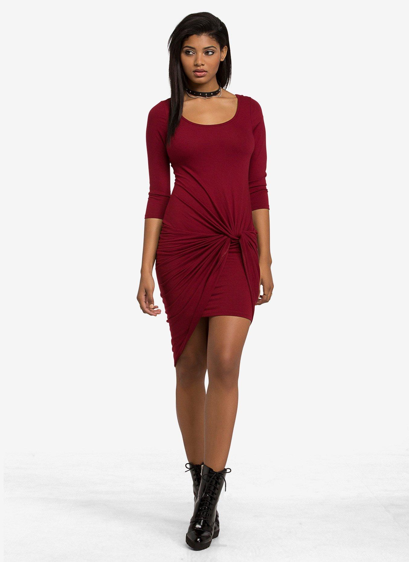 Twist Knot Midi Dress, , alternate
