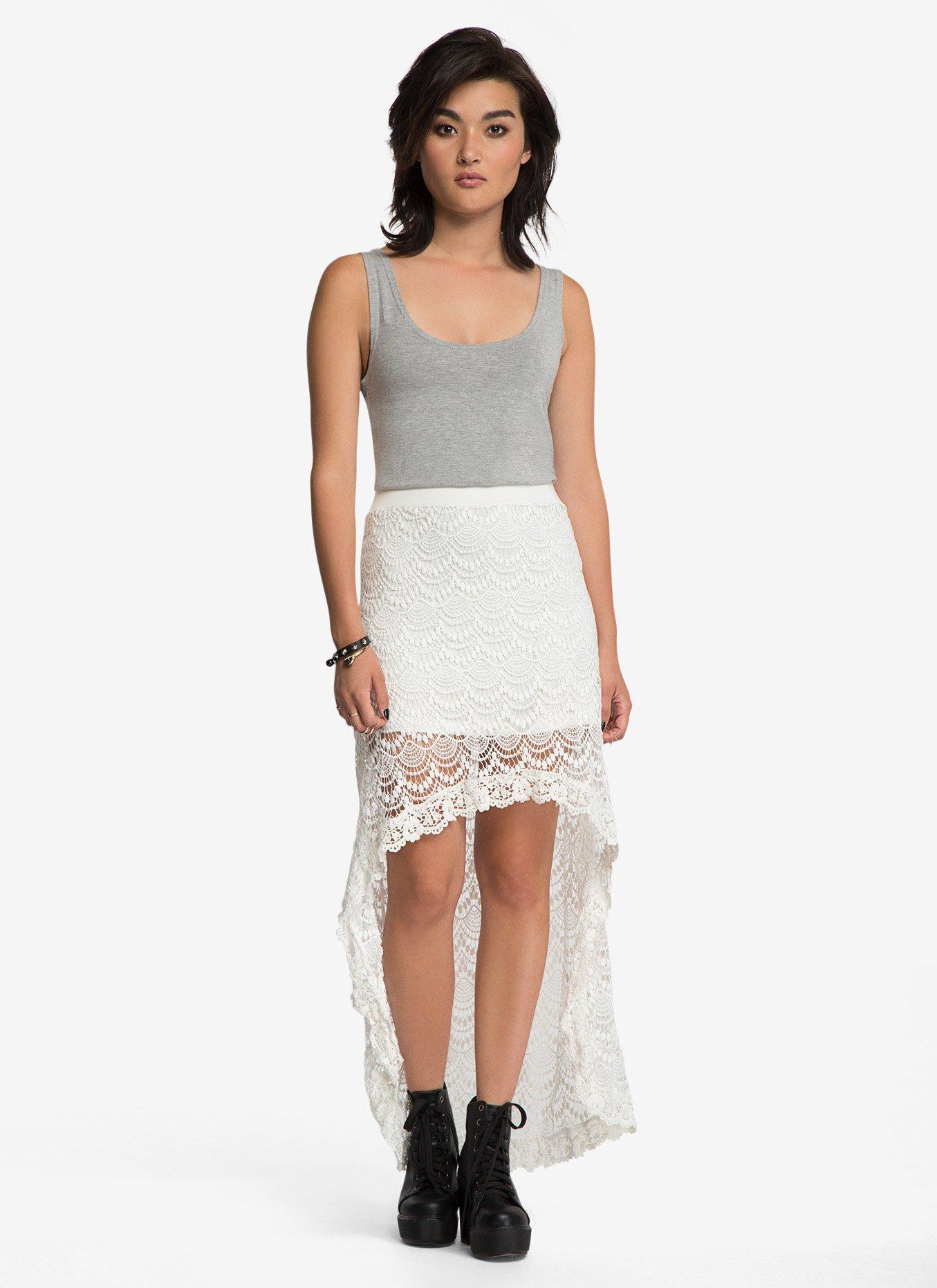 Extreme Hi-Lo Crochet Skirt, , alternate