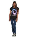 Disney Alice In Wonderland Curiouser And Curiourser Silhouette Girls T-Shirt, BLACK, alternate