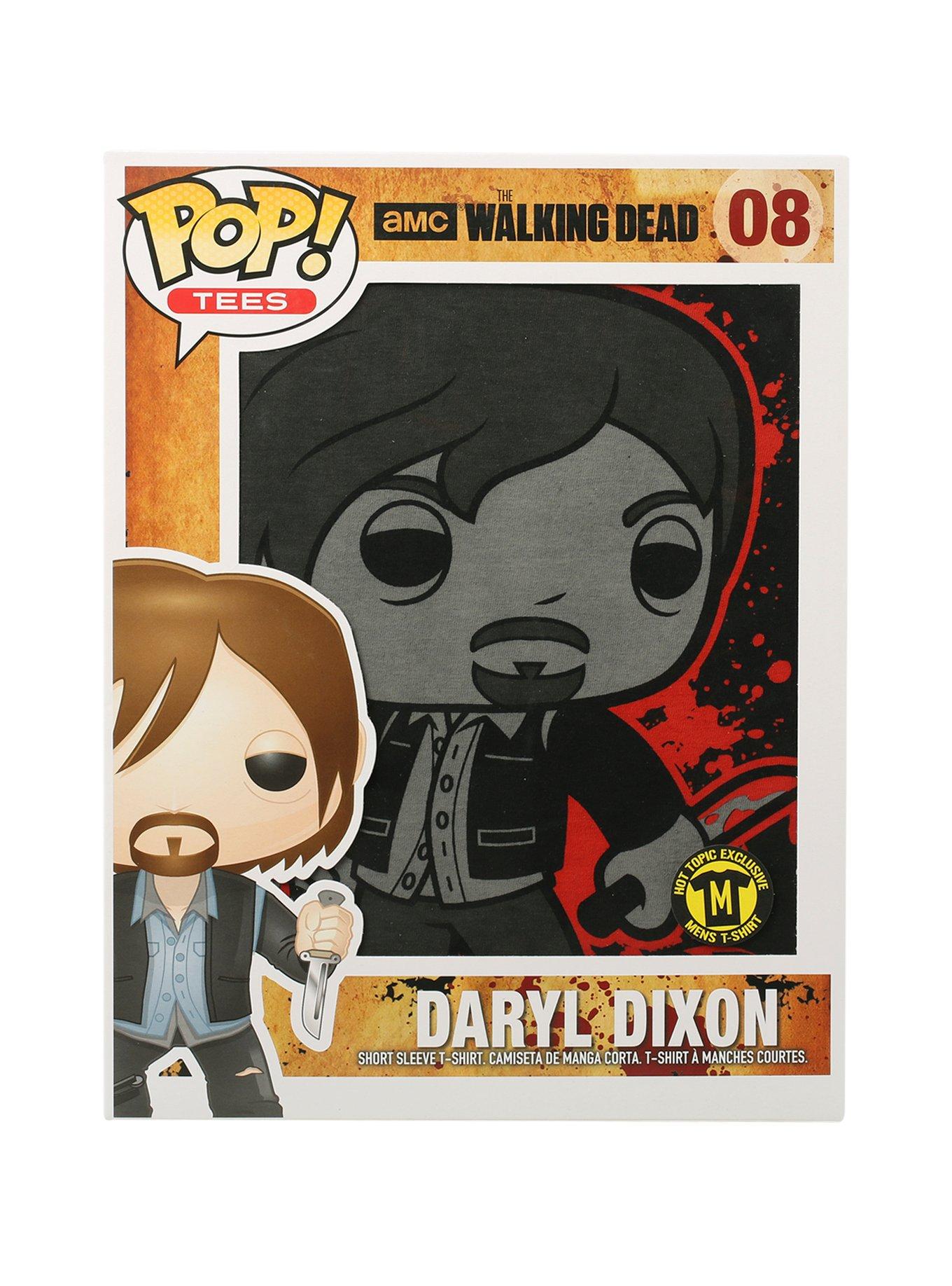 Funko The Walking Dead Pop! Daryl Dixon T-Shirt Hot Topic Exclusive, BLACK, alternate