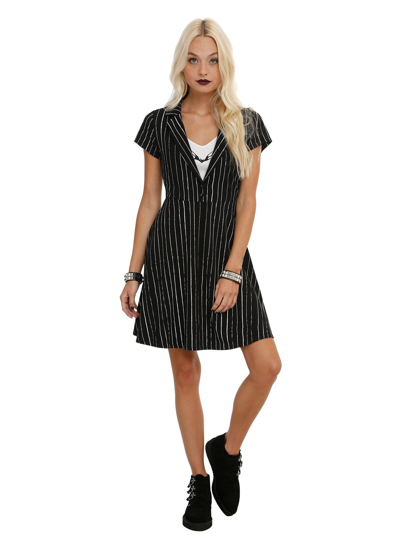 The Nightmare Before Christmas Jack Skellington Pinstripe Dress, , alternate