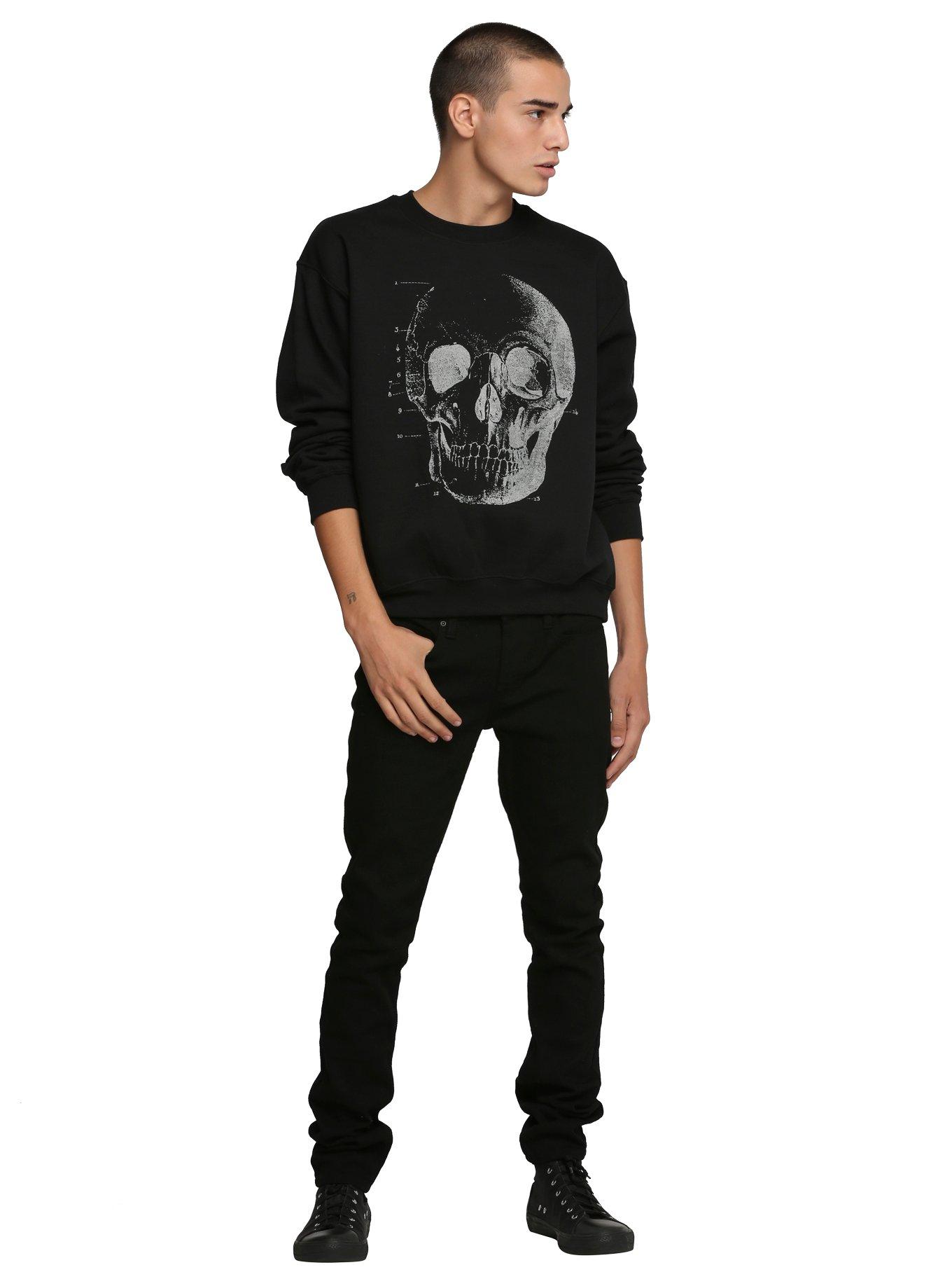 Real Skull Crew Pullover, BLACK, alternate