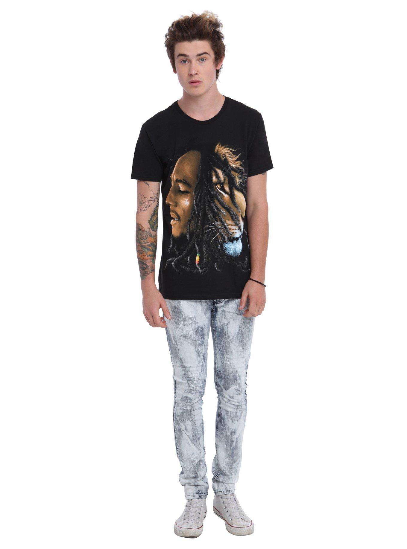 Bob Marley Lion Face T-Shirt, , alternate