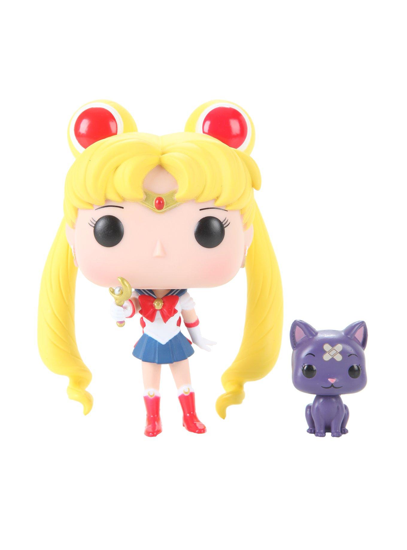 Funko Sailor Moon Pop! Animation Sailor Moon With Moon Stick & Luna Vinyl  Figures Hot Topic Exclusive