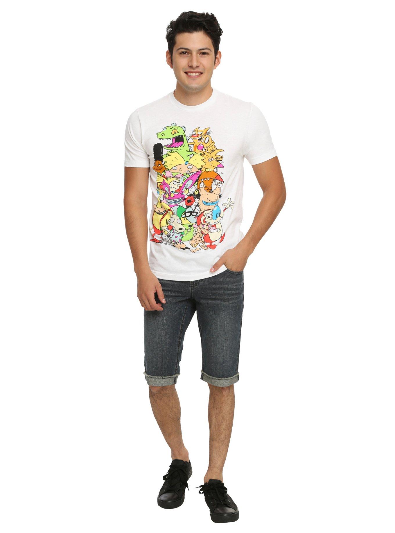 Nickelodeon Retro Group T-Shirt, WHITE, alternate