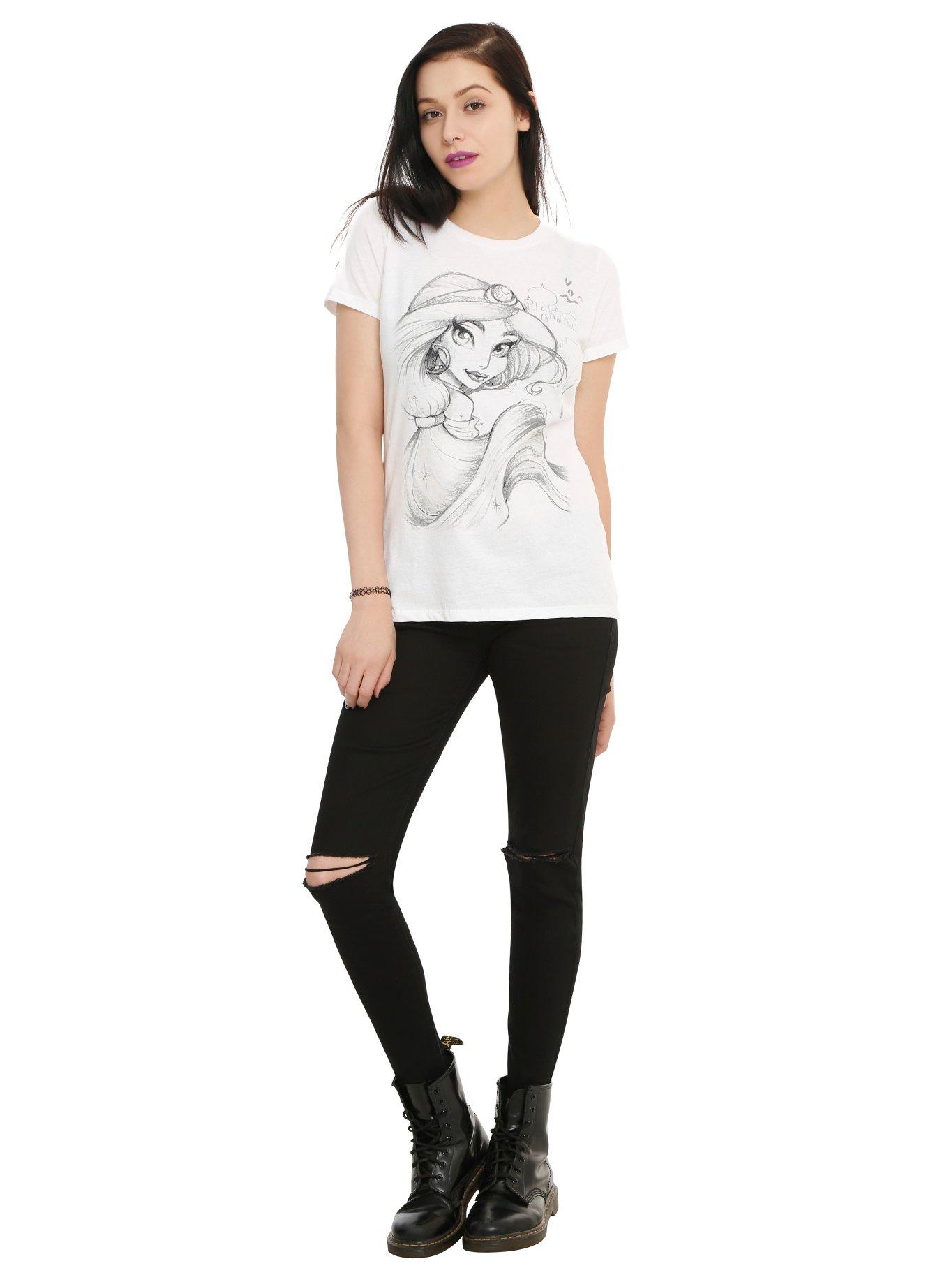 Disney Aladdin Jasmine Sketch Girls T-Shirt, , alternate