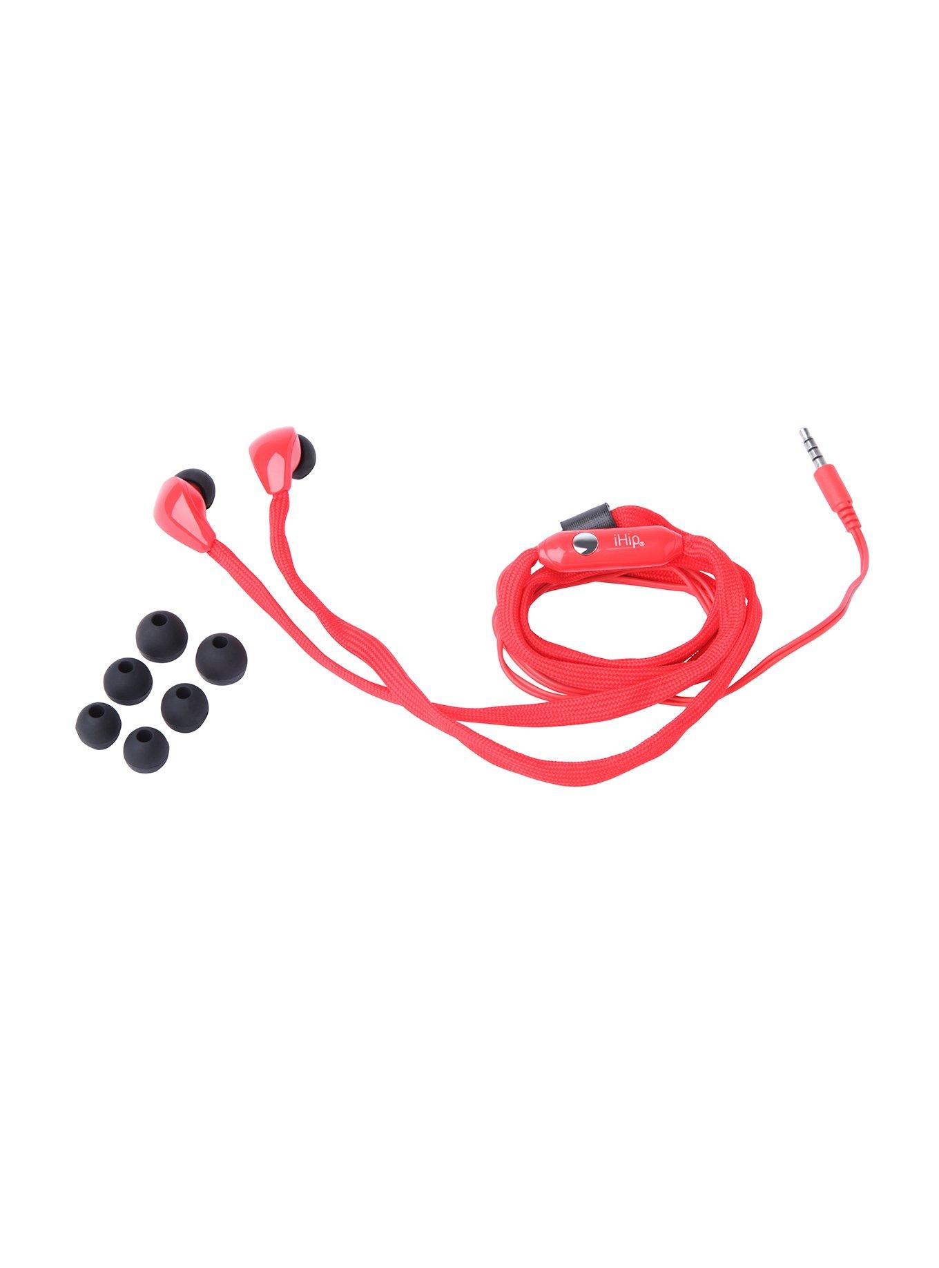 iHip Red Shoelace Earbuds, , alternate