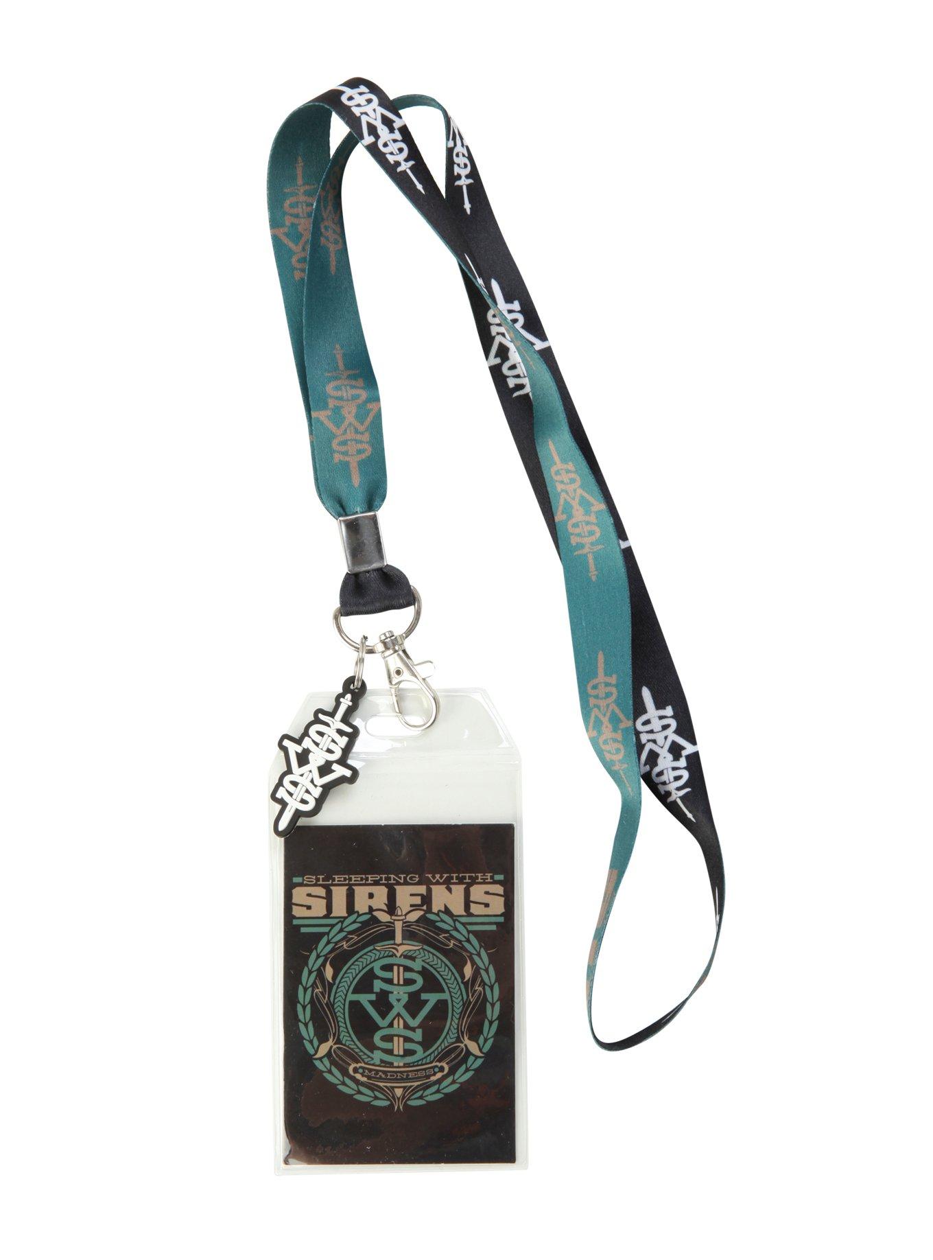 Sleeping With Sirens Green & Black Logo Lanyard, , alternate