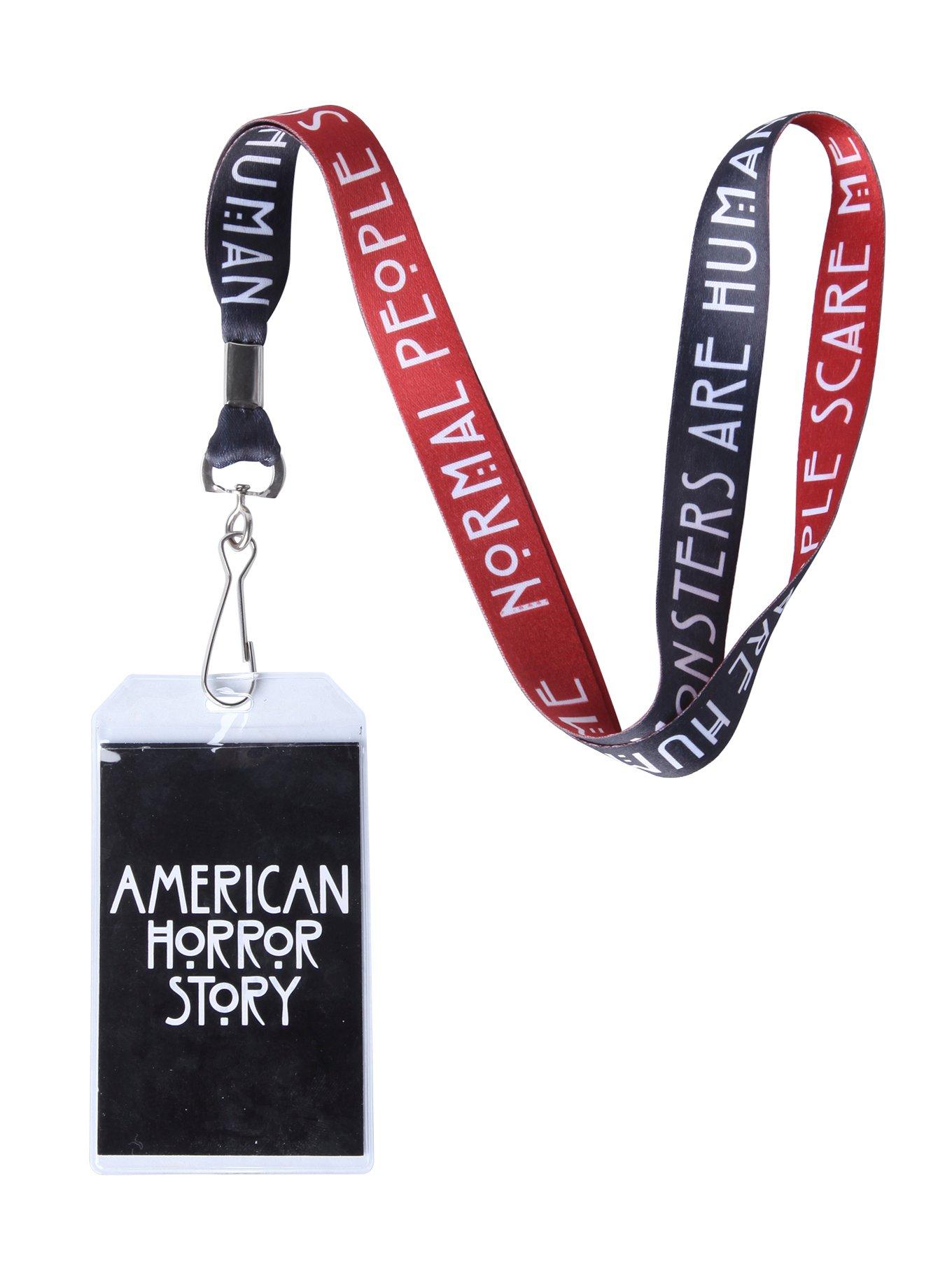 American Horror Story Red & Black Lanyard, , alternate